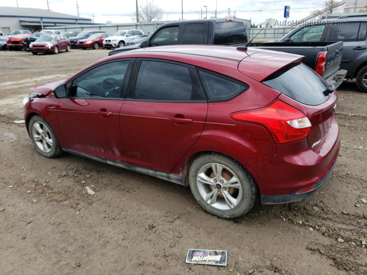 2014 Ford Focus Se Maroon vin: 1FADP3K24EL374233