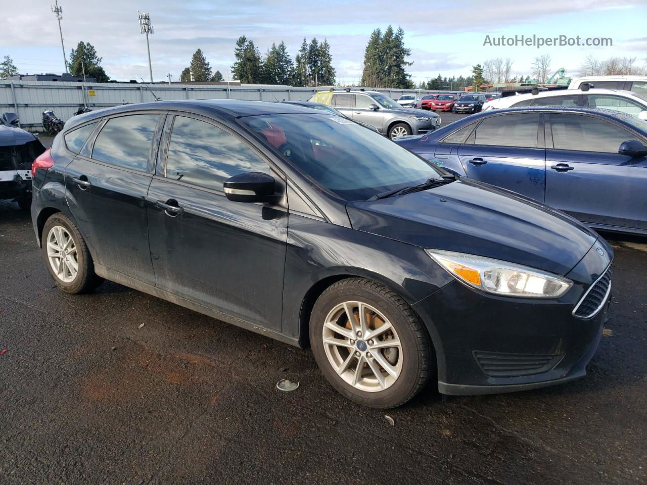 2016 Ford Focus Se Black vin: 1FADP3K24GL323575