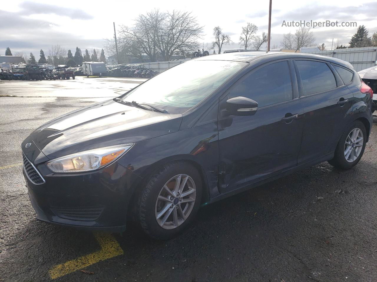 2016 Ford Focus Se Black vin: 1FADP3K24GL323575