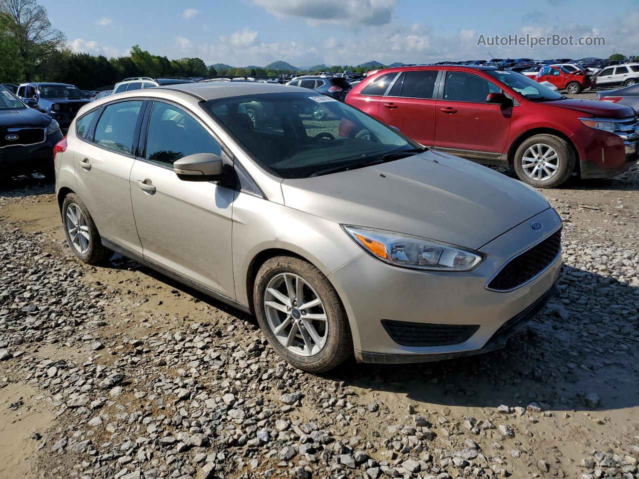 2017 Ford Focus Se Бежевый vin: 1FADP3K24HL232386