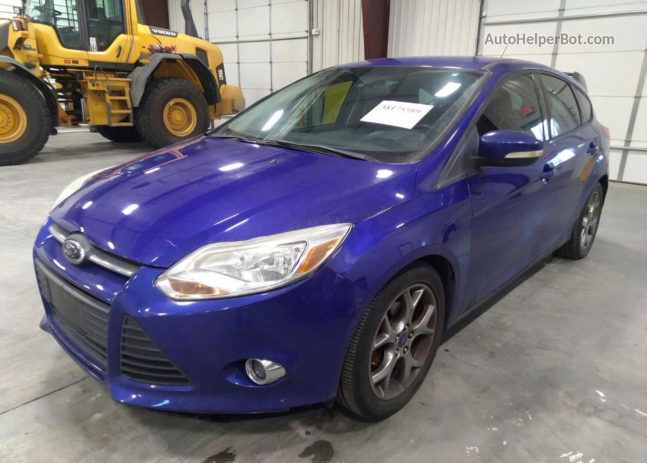 2013 Ford Focus Se Blue vin: 1FADP3K25DL128547