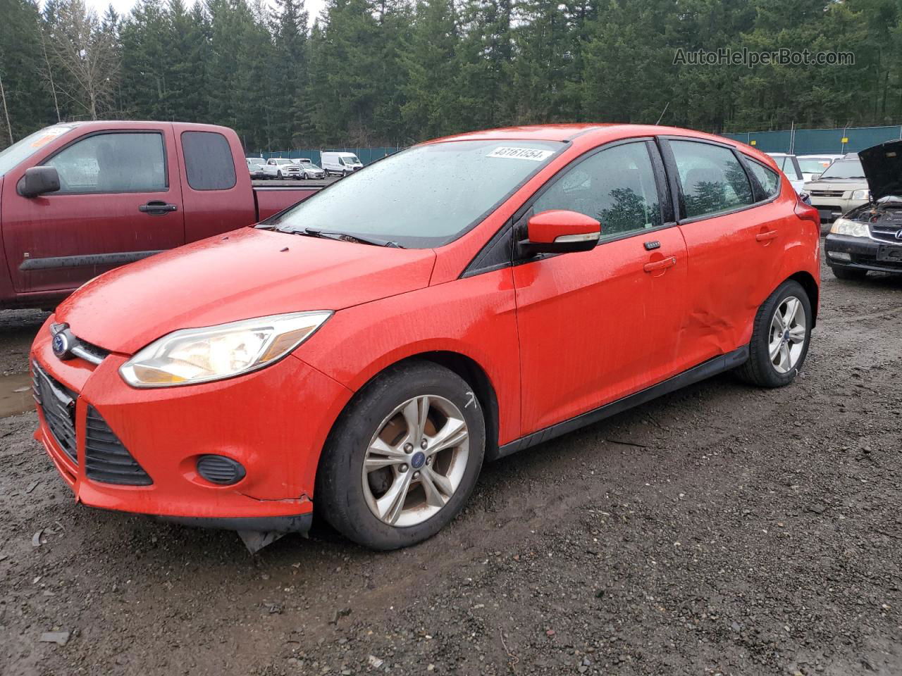 2013 Ford Focus Se Red vin: 1FADP3K25DL355432