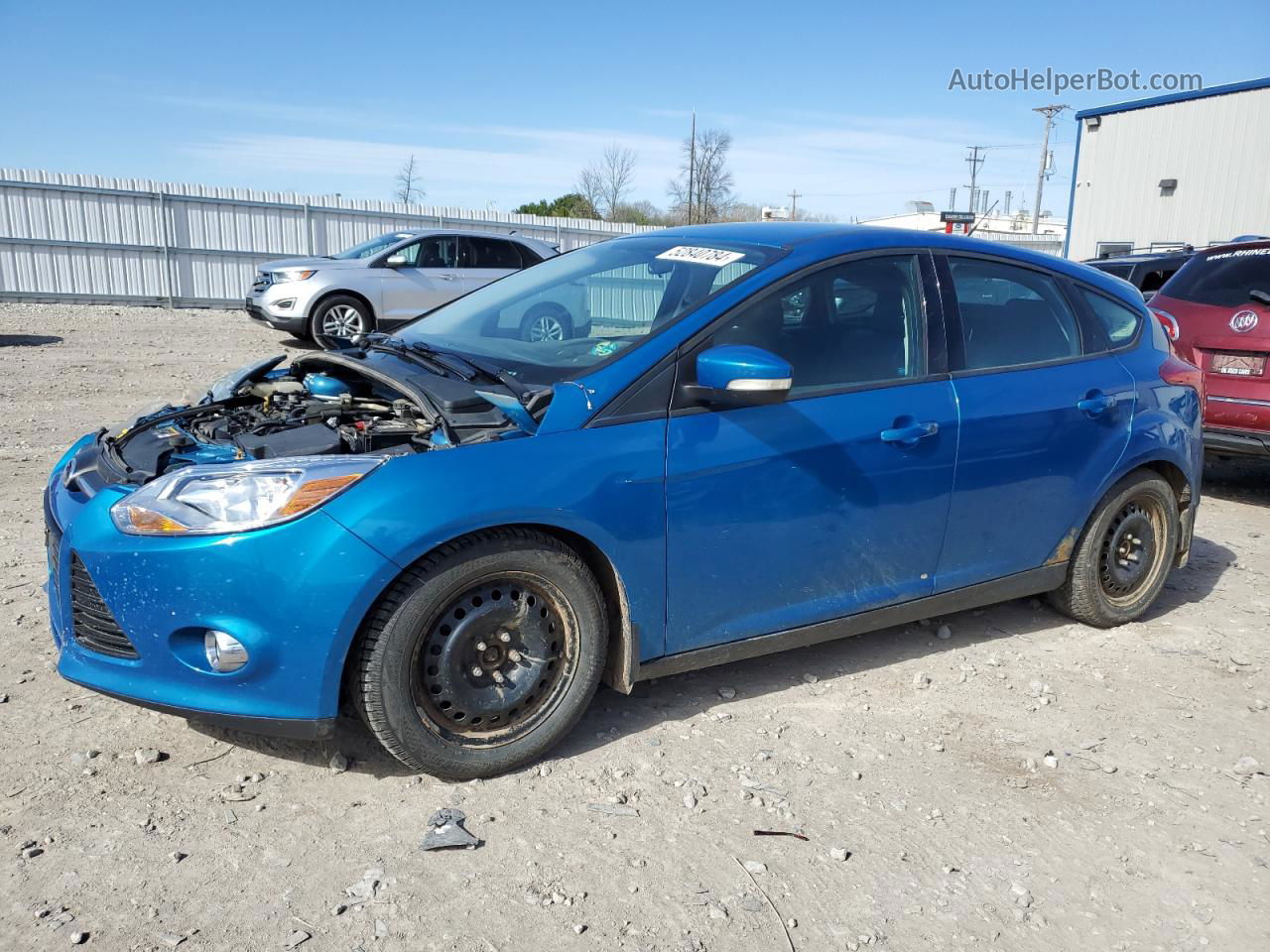 2014 Ford Focus Se Синий vin: 1FADP3K25EL131417