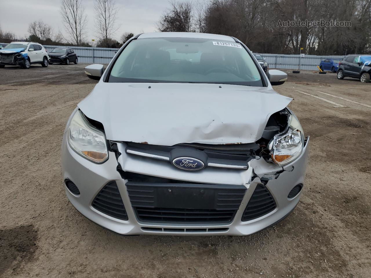 2014 Ford Focus Se Silver vin: 1FADP3K25EL214829