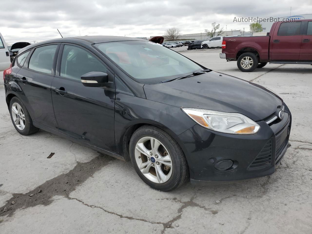 2014 Ford Focus Se Black vin: 1FADP3K25EL301176