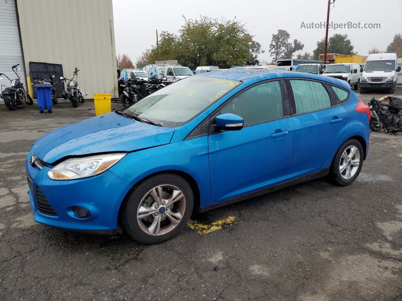 2014 Ford Focus Se Blue vin: 1FADP3K25EL312386