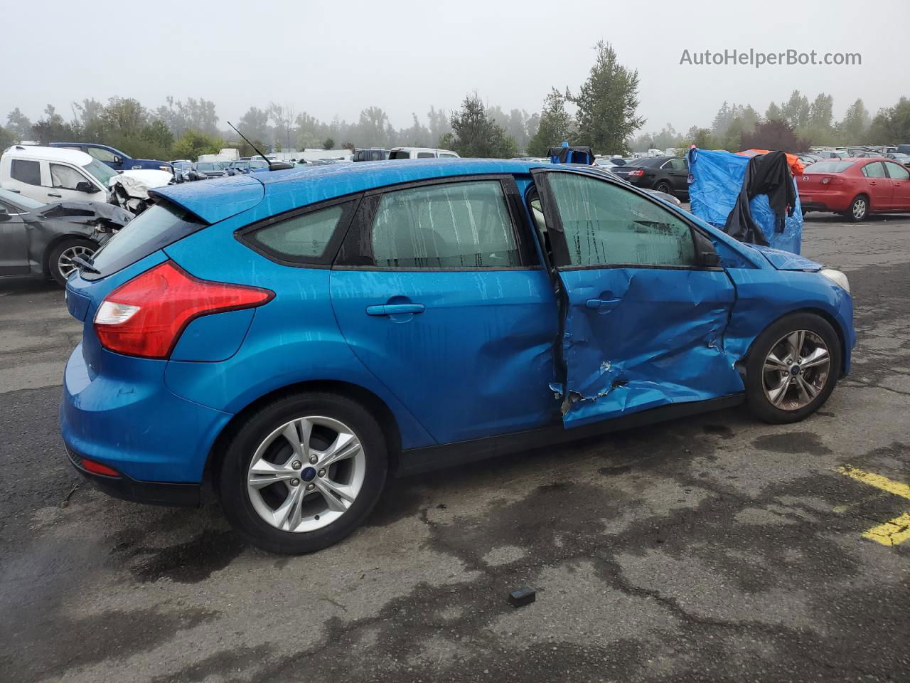 2014 Ford Focus Se Blue vin: 1FADP3K25EL312386