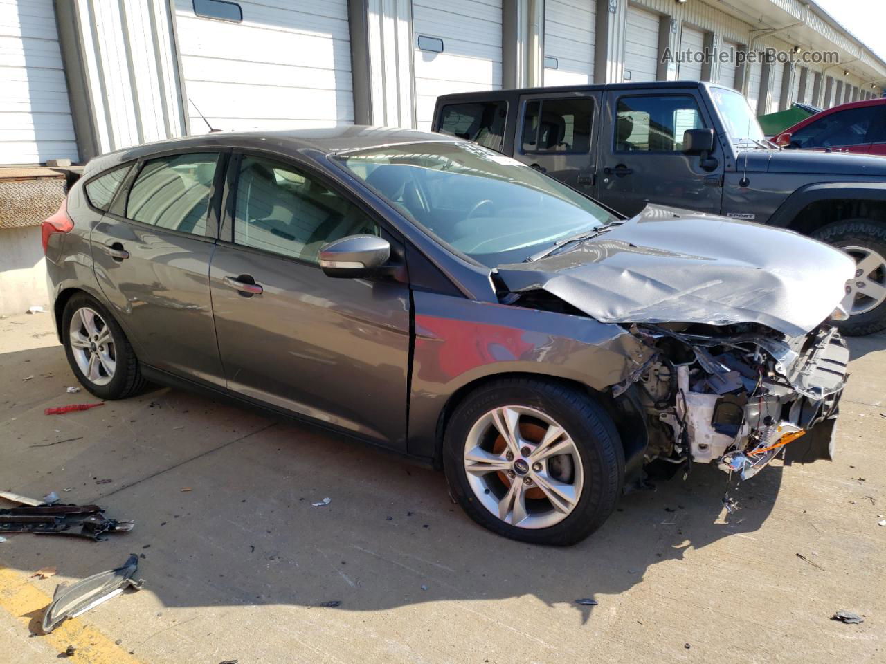 2014 Ford Focus Se Gray vin: 1FADP3K25EL418594