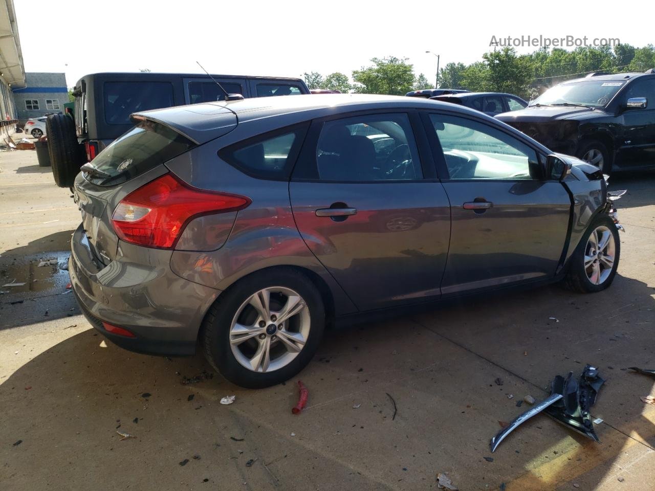 2014 Ford Focus Se Gray vin: 1FADP3K25EL418594