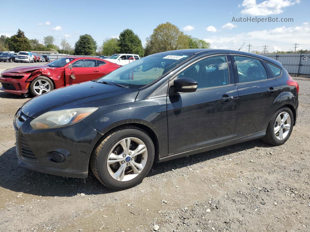 2014 Ford Focus Se Black vin: 1FADP3K26EL190413