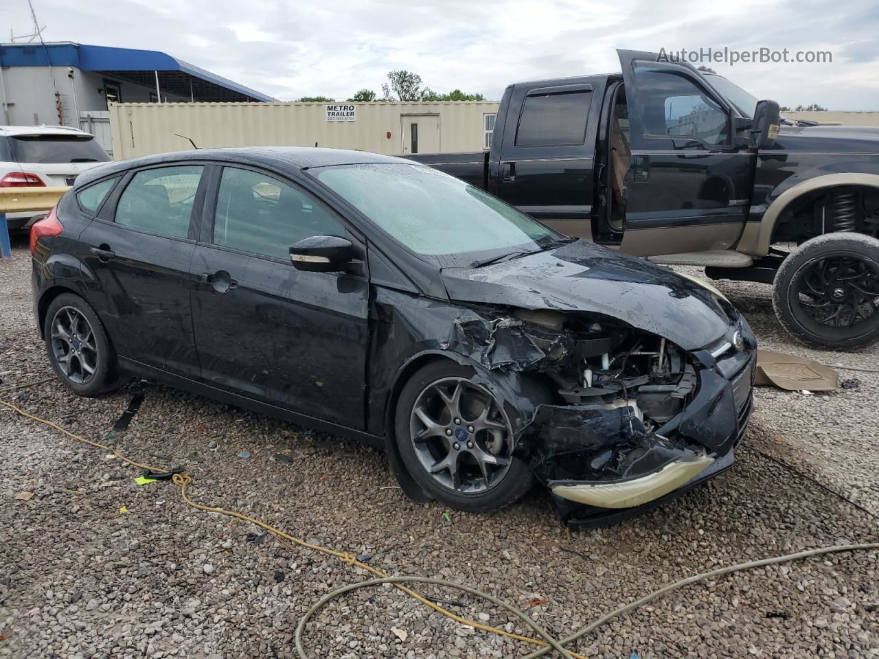 2014 Ford Focus Se Black vin: 1FADP3K26EL272903