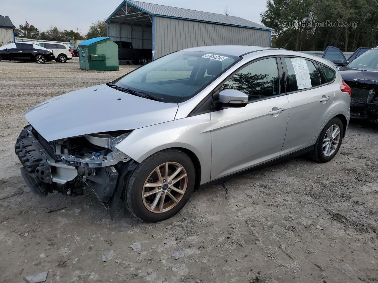 2017 Ford Focus Se Silver vin: 1FADP3K26HL340282