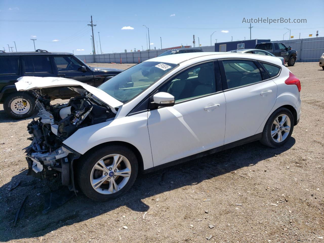 2013 Ford Focus Se White vin: 1FADP3K27DL132986