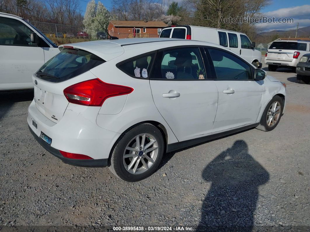 2016 Ford Focus Se White vin: 1FADP3K27GL270225