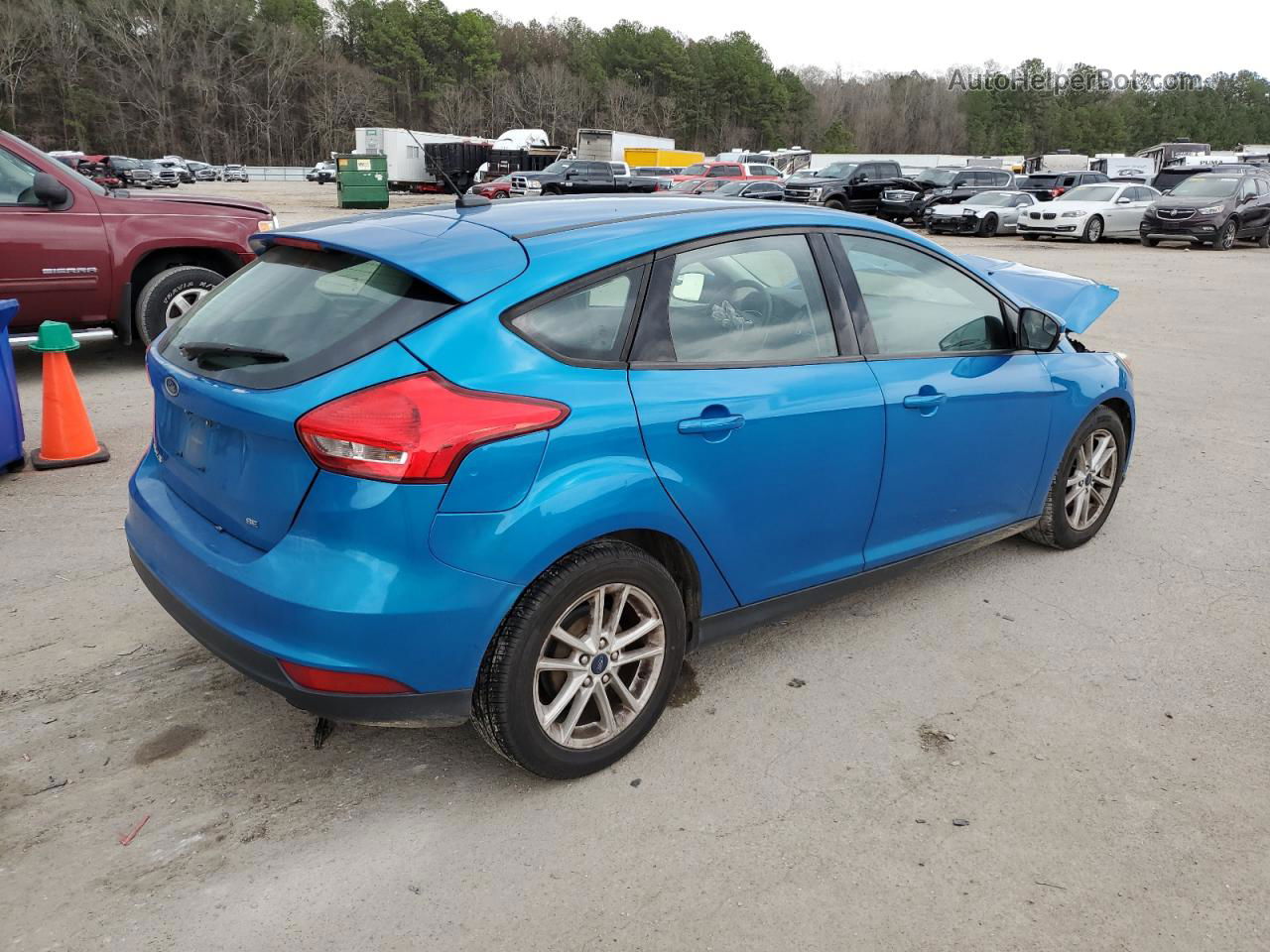 2017 Ford Focus Se Blue vin: 1FADP3K27HL258769