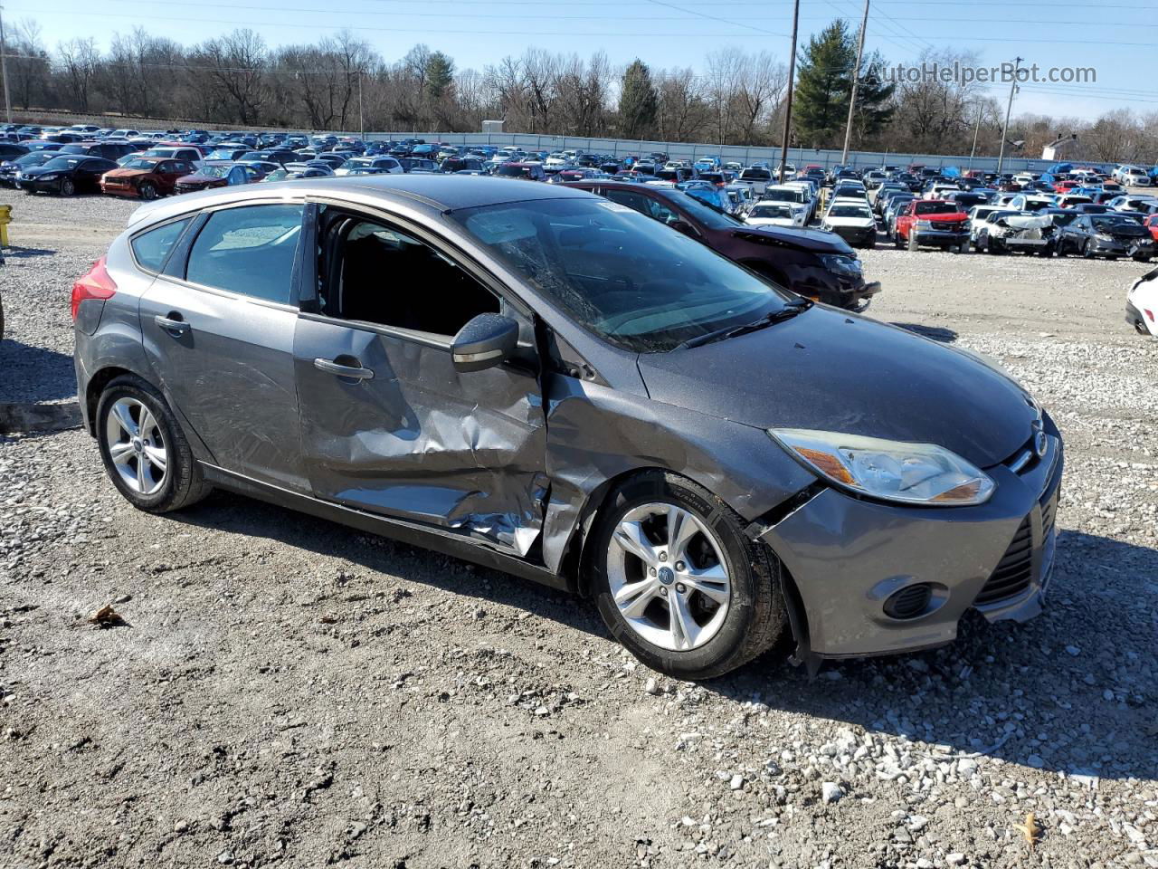 2013 Ford Focus Se Gray vin: 1FADP3K28DL114285