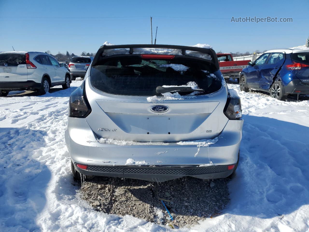 2013 Ford Focus Se Silver vin: 1FADP3K28DL186944