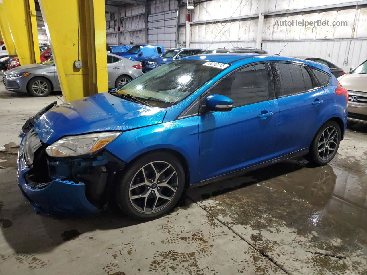 2013 Ford Focus Se Blue vin: 1FADP3K28DL222325