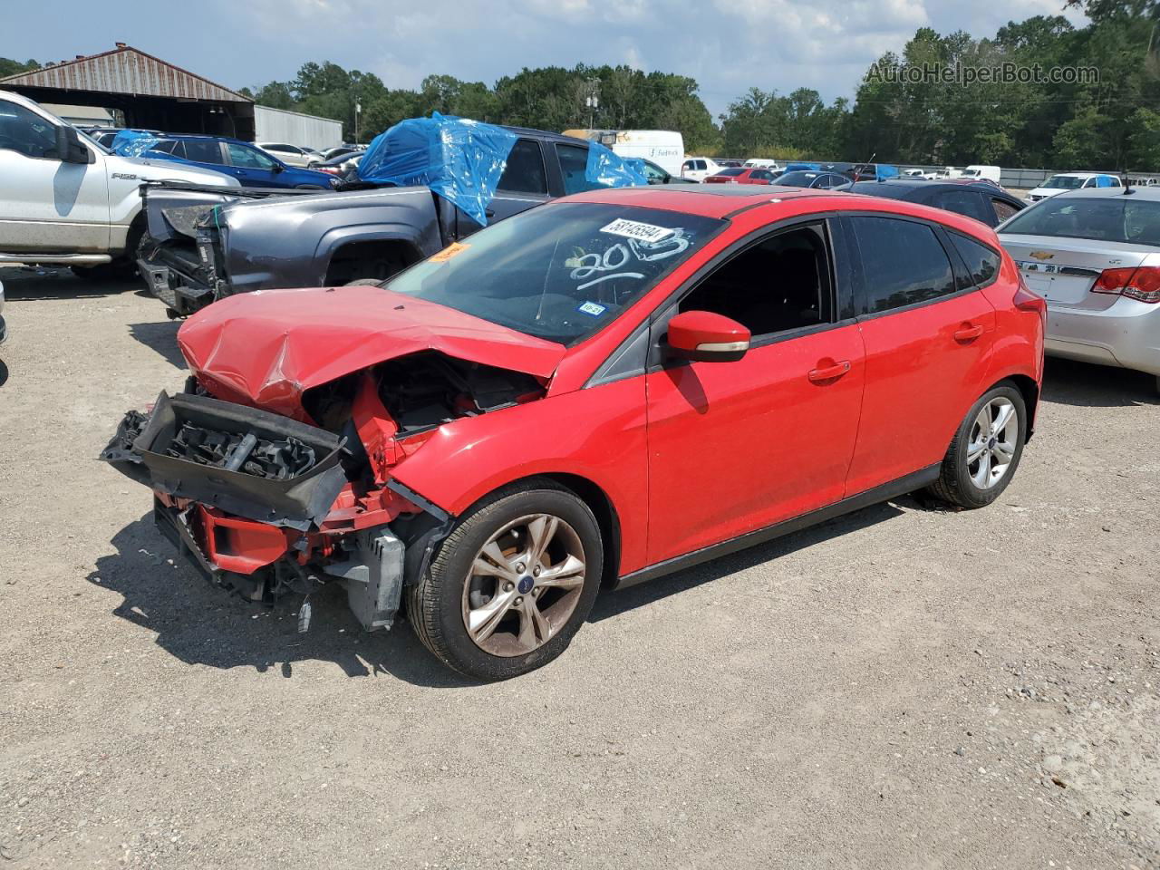 2013 Ford Focus Se Red vin: 1FADP3K28DL297123