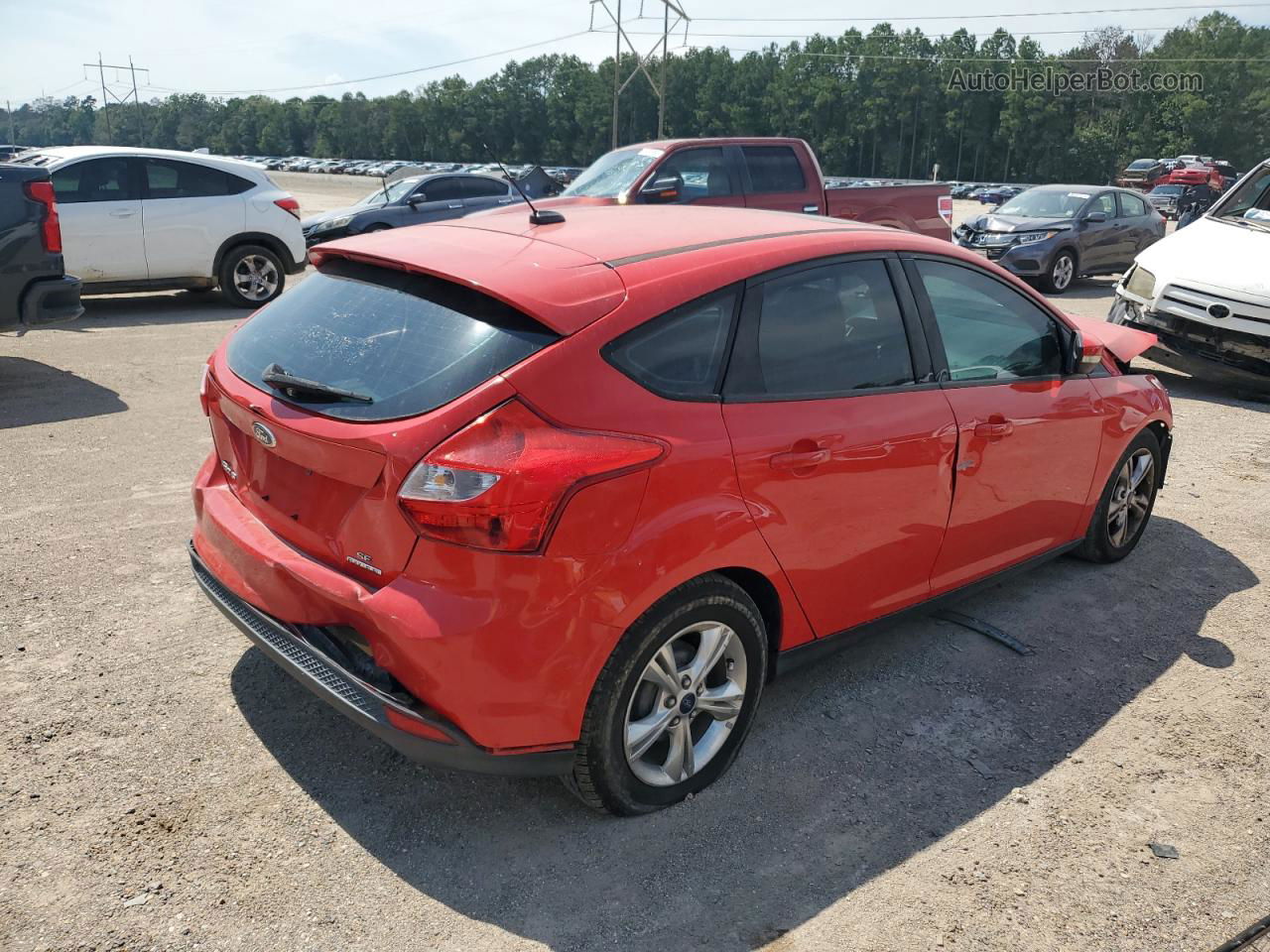 2013 Ford Focus Se Red vin: 1FADP3K28DL297123