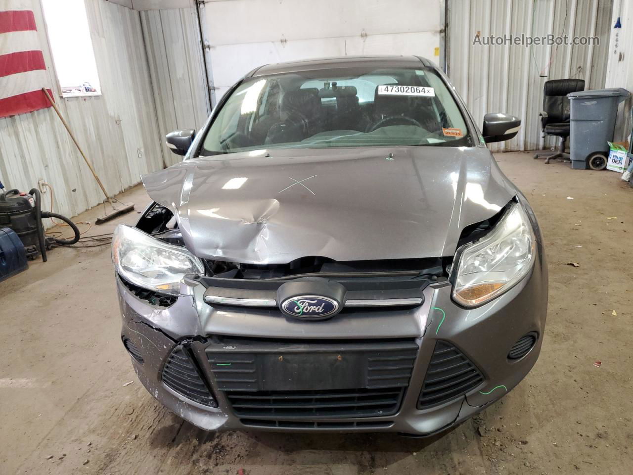 2014 Ford Focus Se Gray vin: 1FADP3K28EL252586