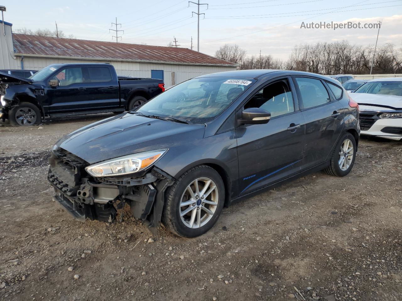 2015 Ford Focus Se Gray vin: 1FADP3K28FL230234