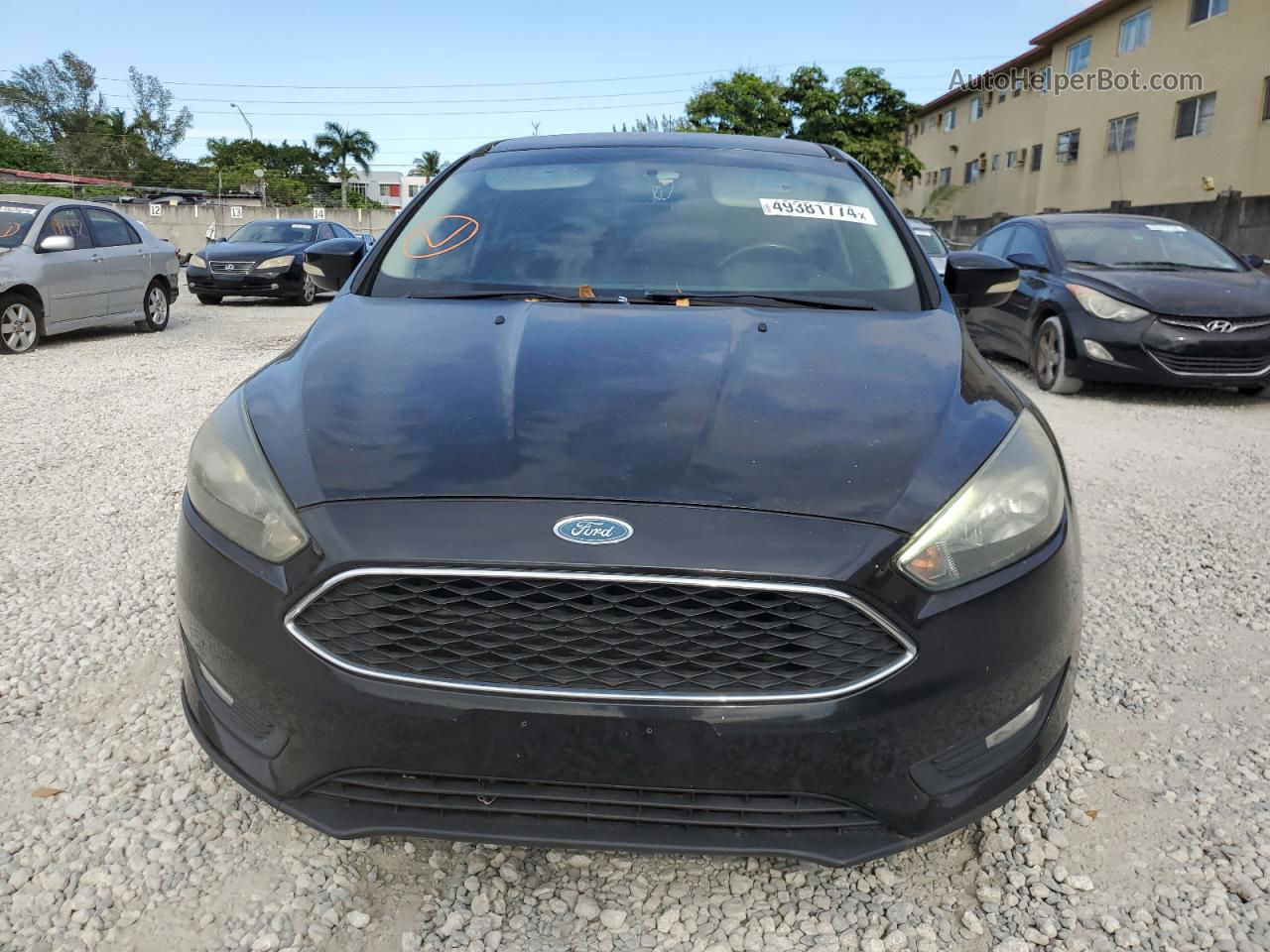 2015 Ford Focus Se Black vin: 1FADP3K28FL319513