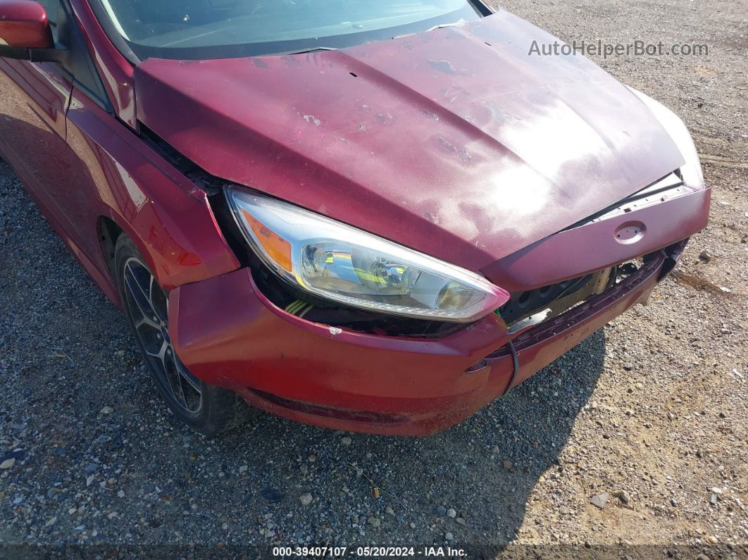 2015 Ford Focus Se Burgundy vin: 1FADP3K28FL364046