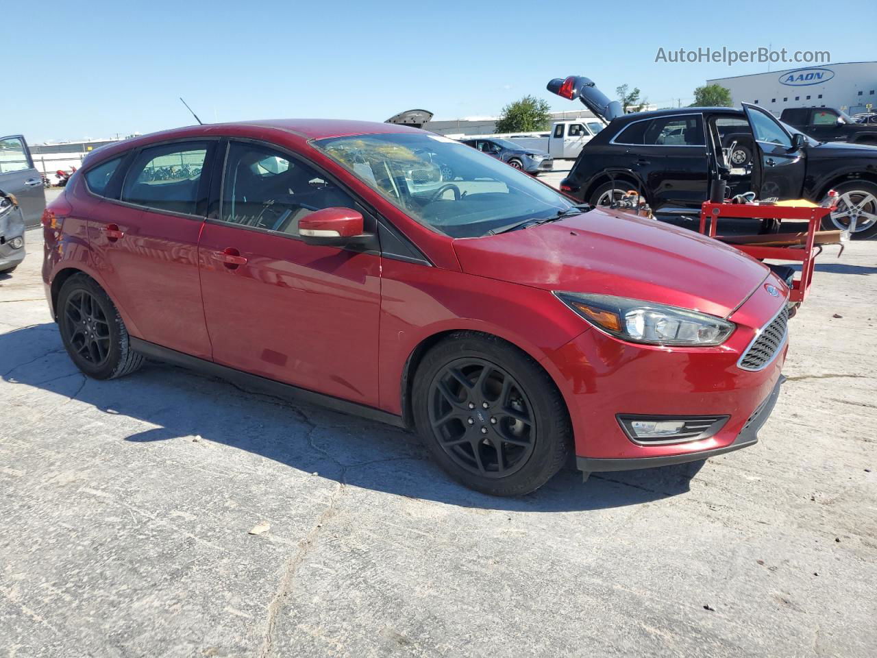 2016 Ford Focus Se Maroon vin: 1FADP3K28GL391216