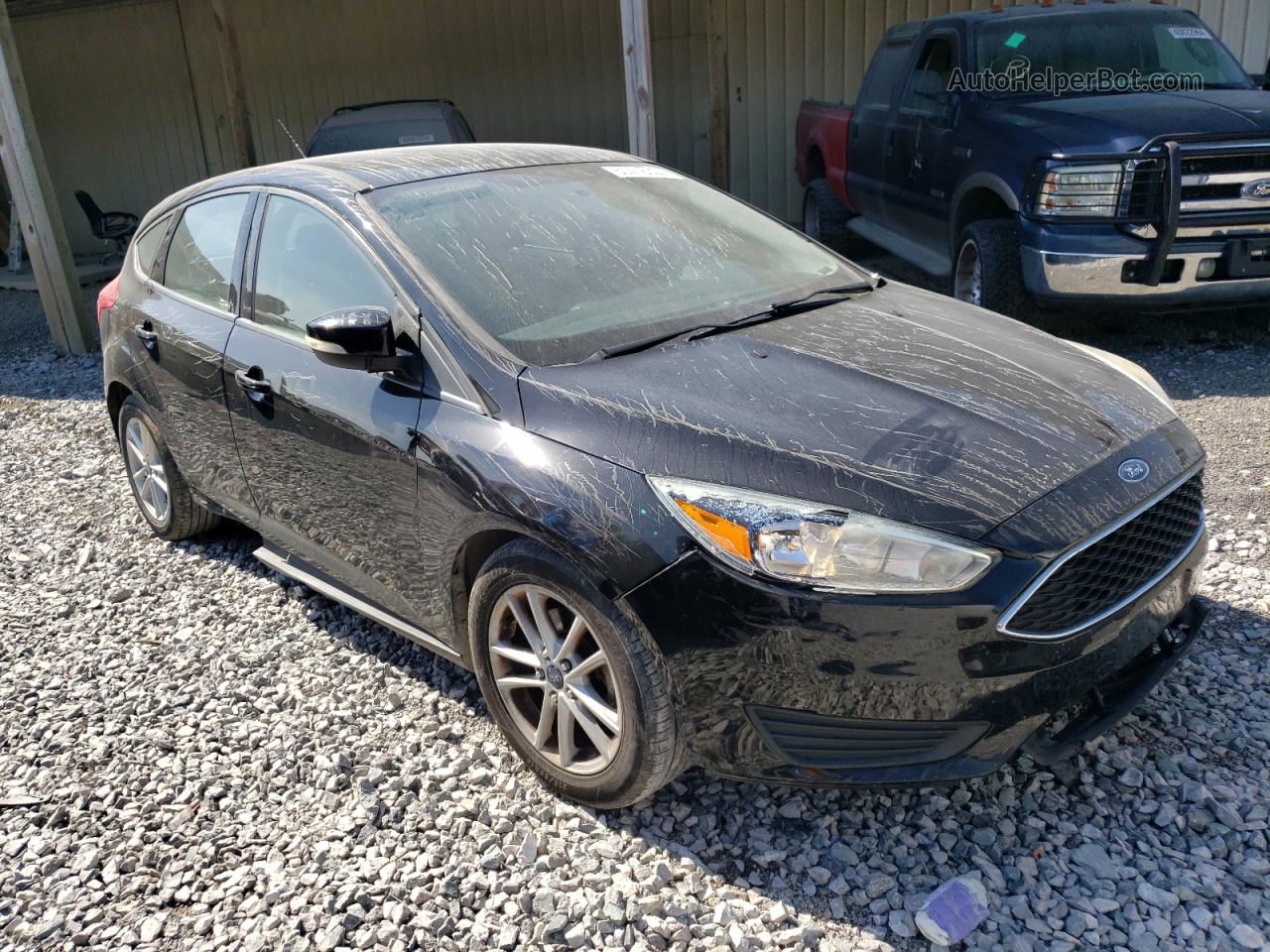 2017 Ford Focus Se Black vin: 1FADP3K28HL340526