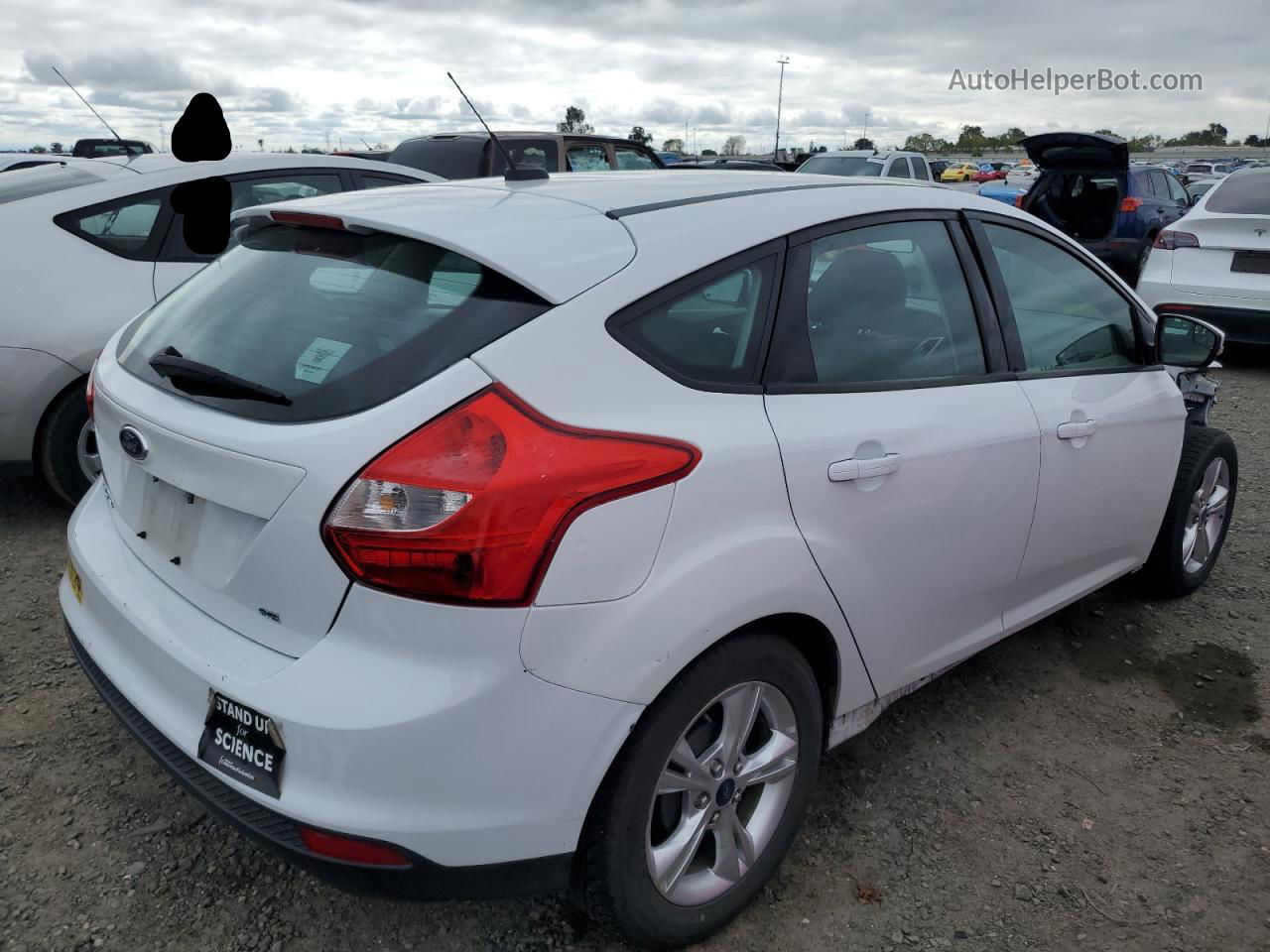 2013 Ford Focus Se White vin: 1FADP3K29DL298457