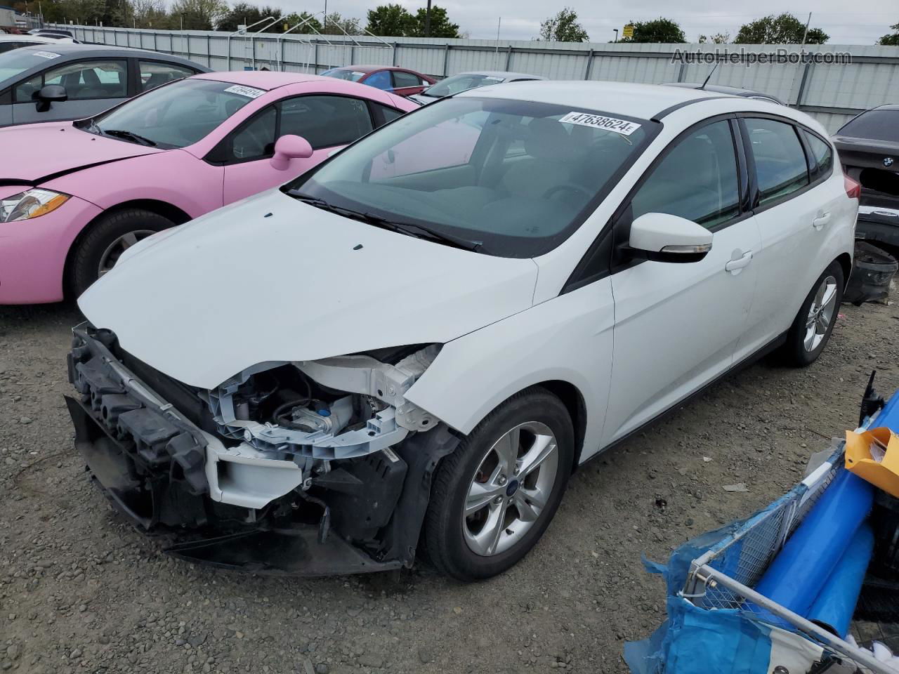 2013 Ford Focus Se White vin: 1FADP3K29DL298457