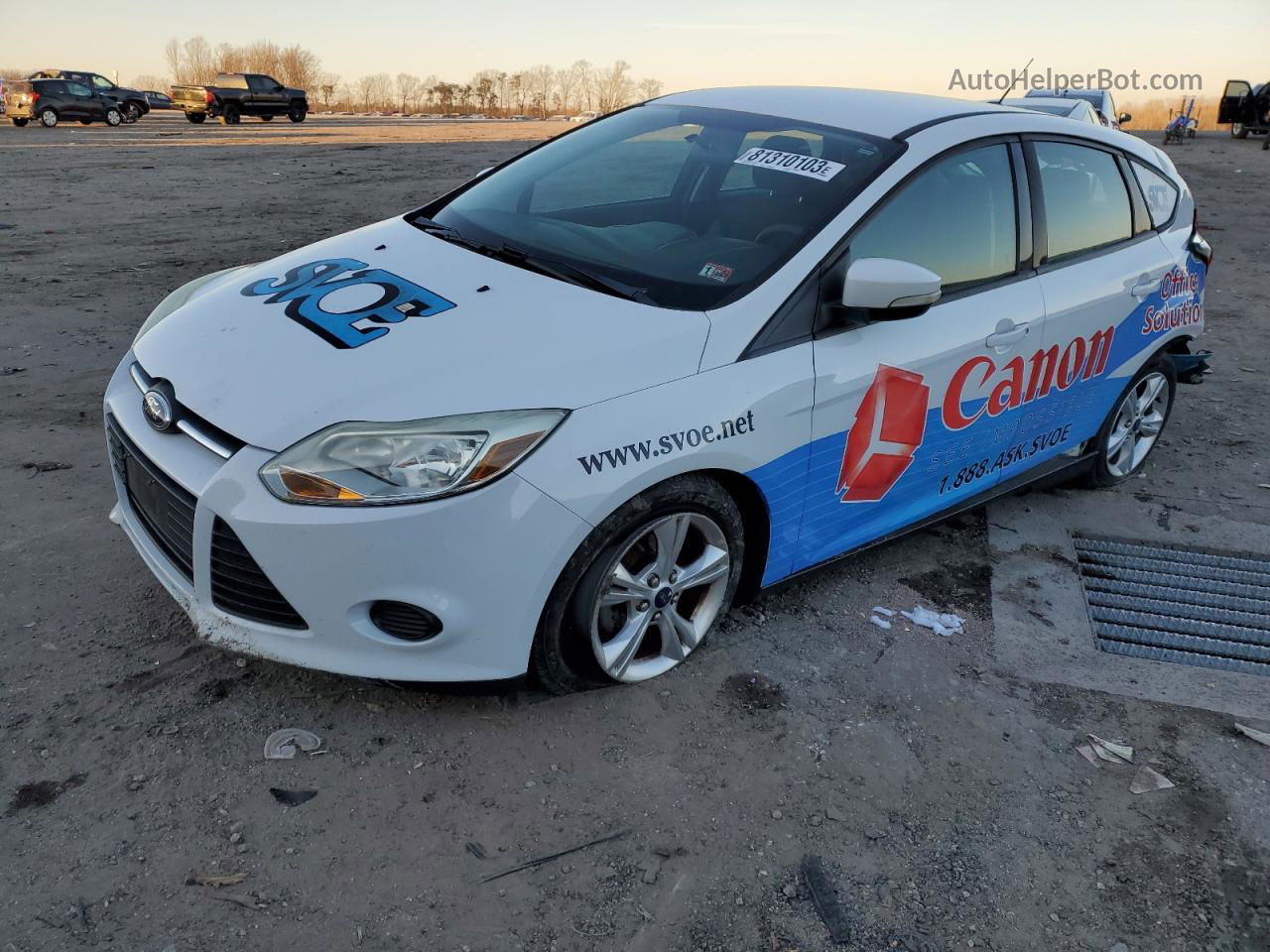 2013 Ford Focus Se White vin: 1FADP3K29DL325611