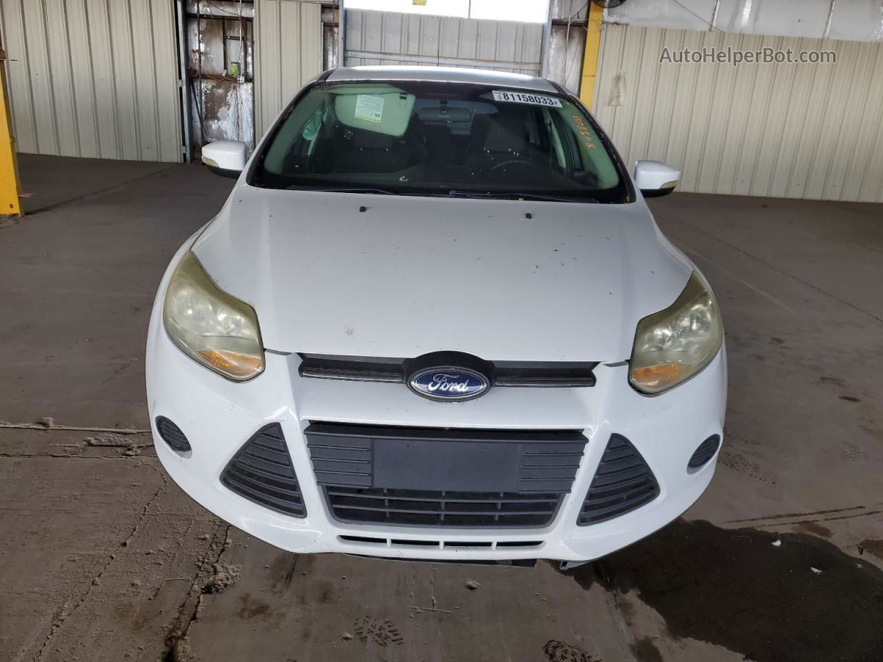 2014 Ford Focus Se White vin: 1FADP3K29EL176523