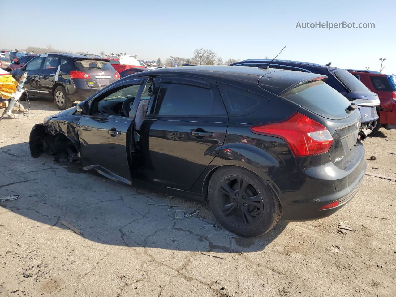 2014 Ford Focus Se Black vin: 1FADP3K29EL277951