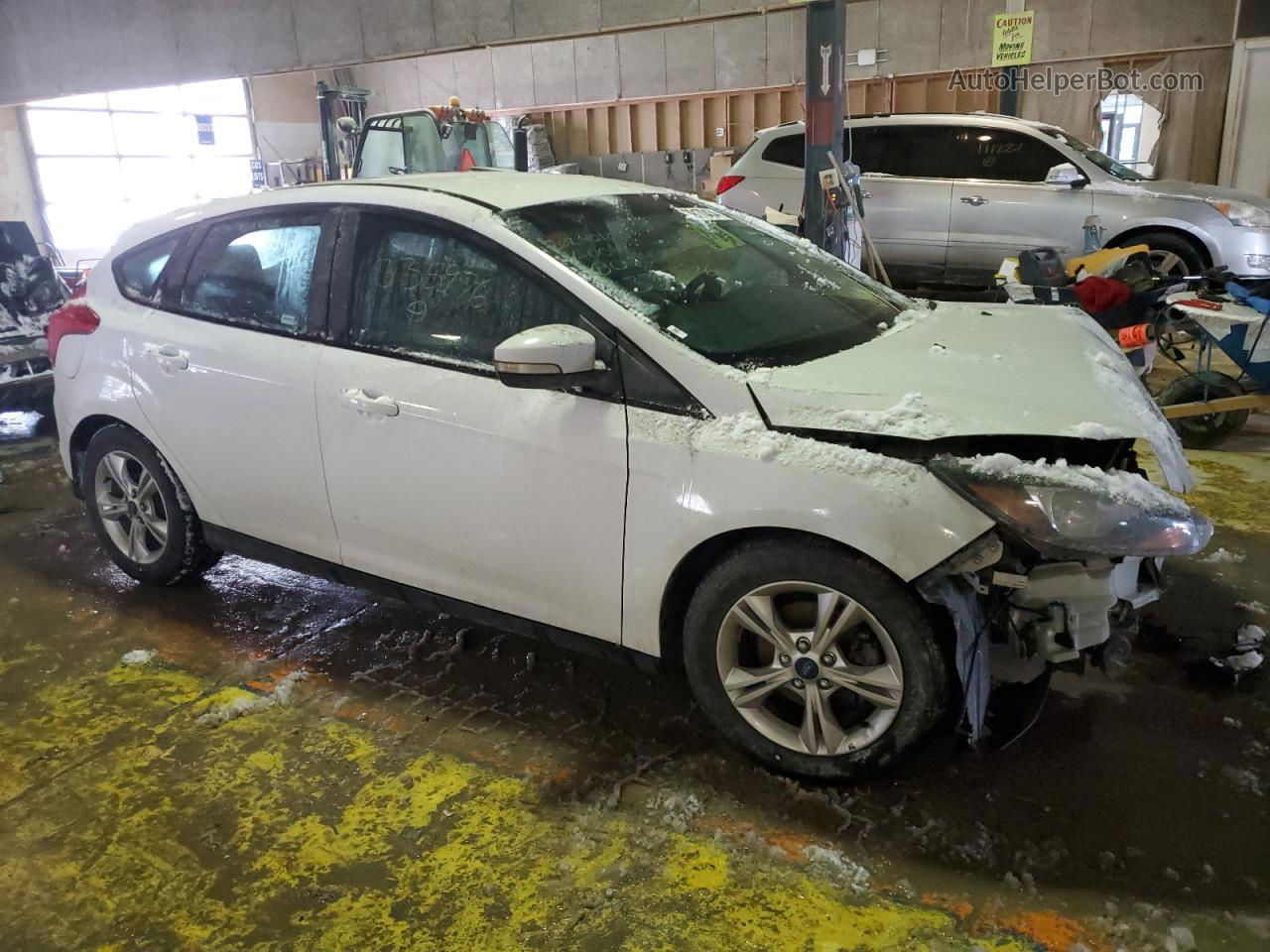 2014 Ford Focus Se White vin: 1FADP3K29EL335976