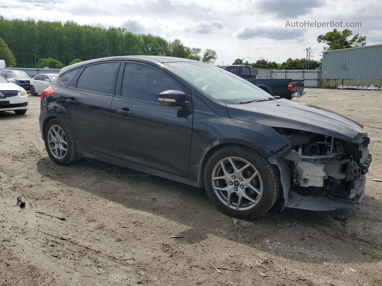 2015 Ford Focus Se Black vin: 1FADP3K29FL265025