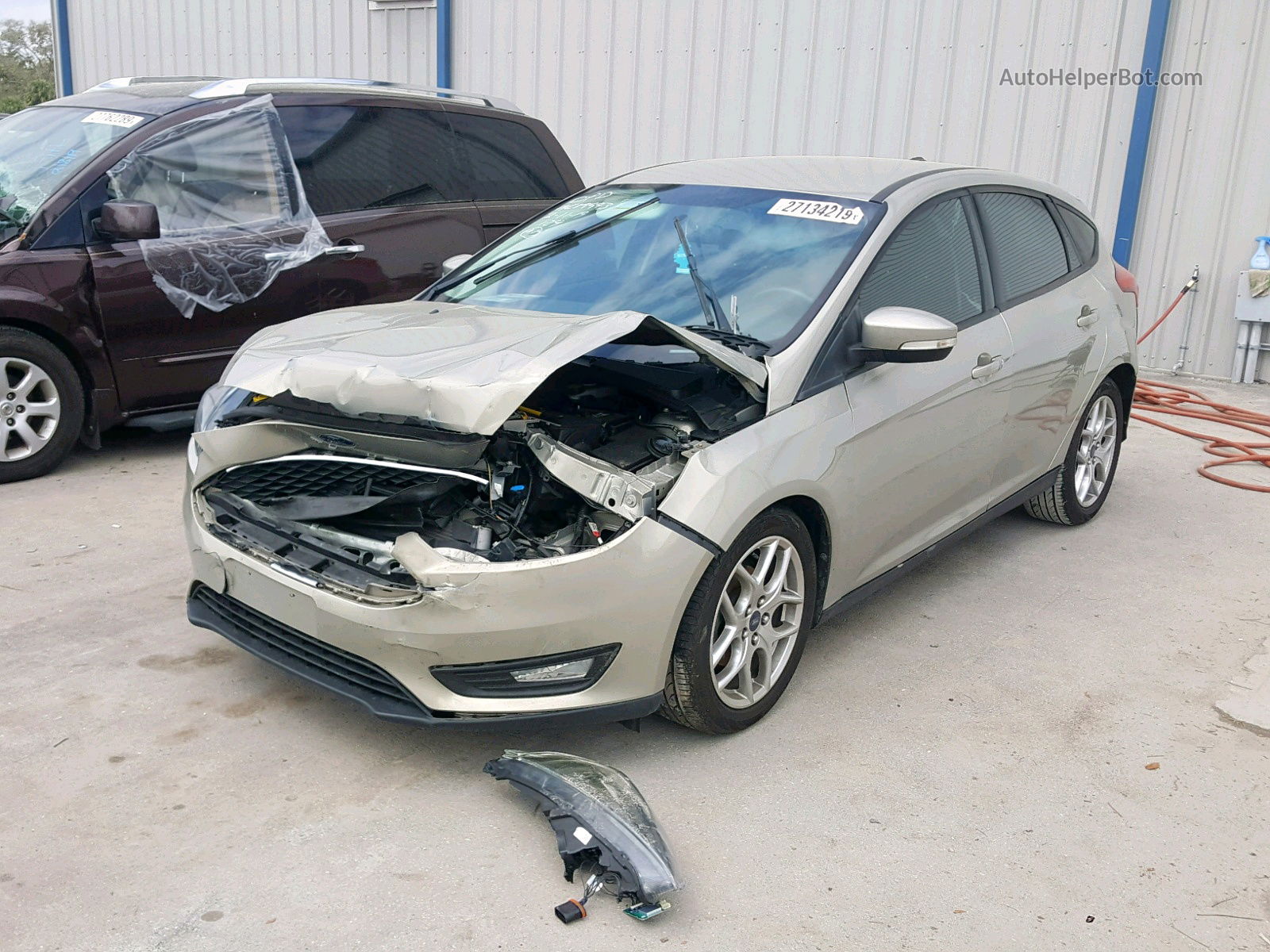 2015 Ford Focus Se Серый vin: 1FADP3K29FL271245