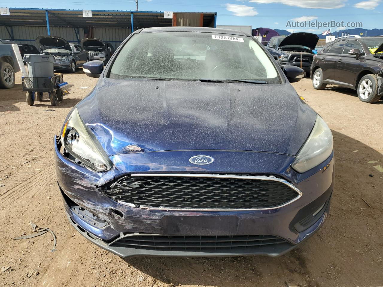 2016 Ford Focus Se Blue vin: 1FADP3K29GL311700