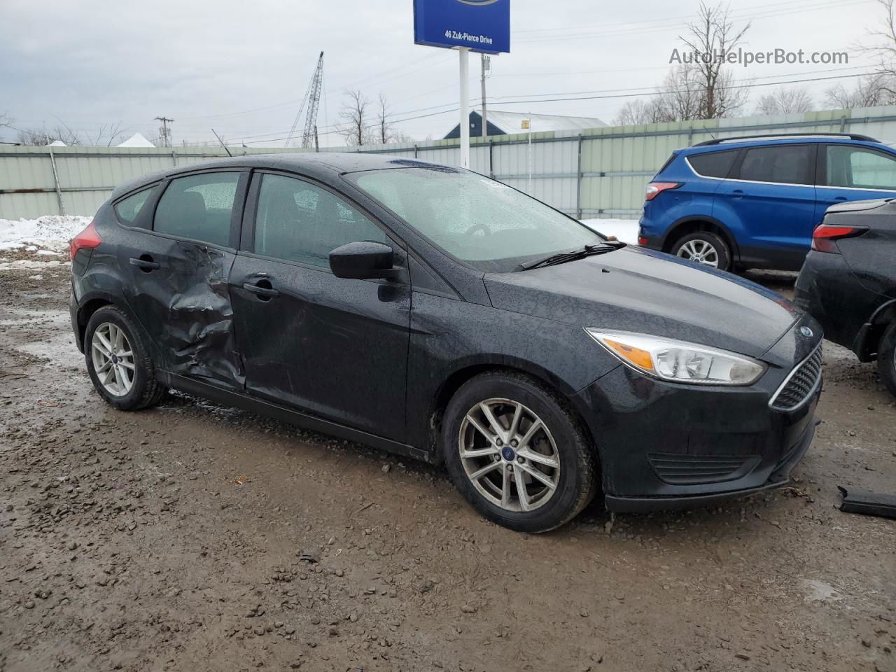 2018 Ford Focus Se Black vin: 1FADP3K29JL281475