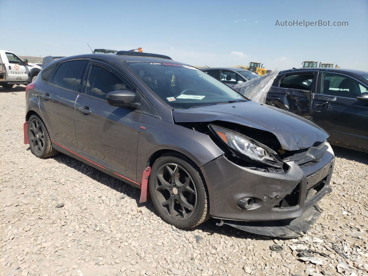 2013 Ford Focus Se Gray vin: 1FADP3K2XDL135915