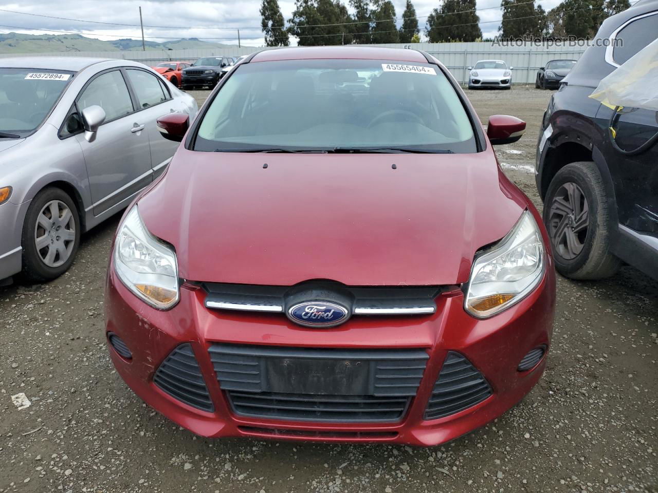 2013 Ford Focus Se Red vin: 1FADP3K2XDL335631