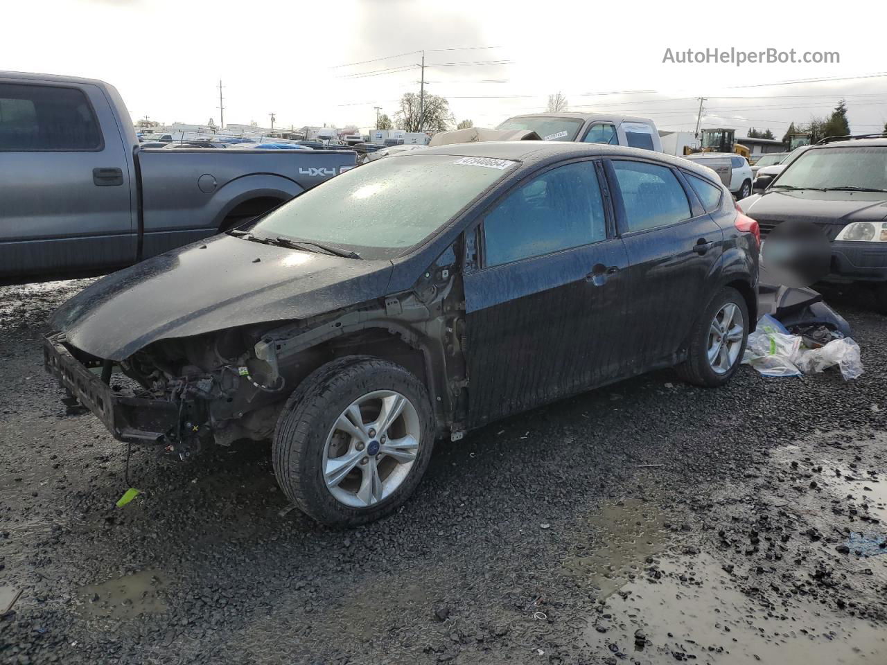 2014 Ford Focus Se Black vin: 1FADP3K2XEL408031