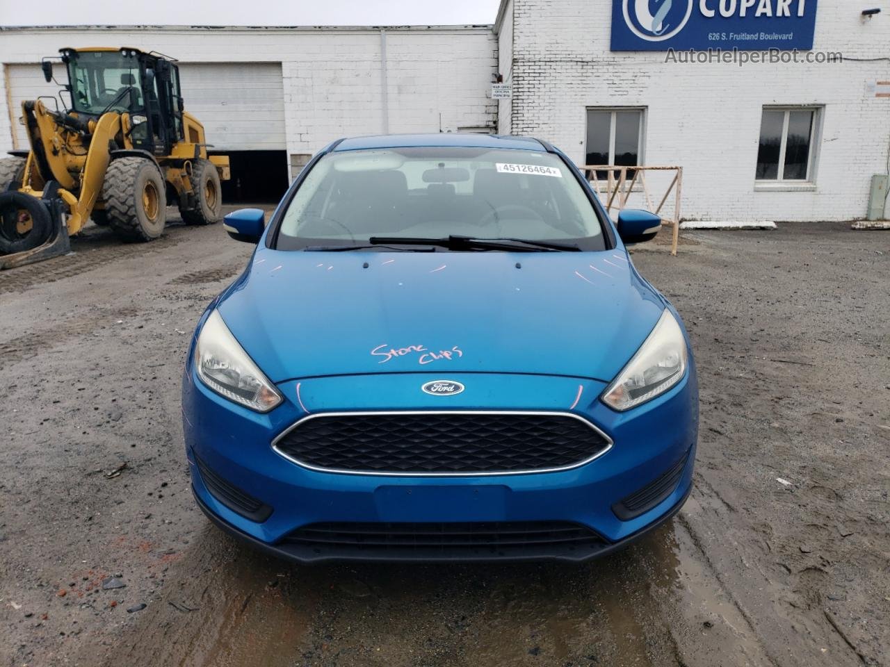 2015 Ford Focus Se Blue vin: 1FADP3K2XFL228596