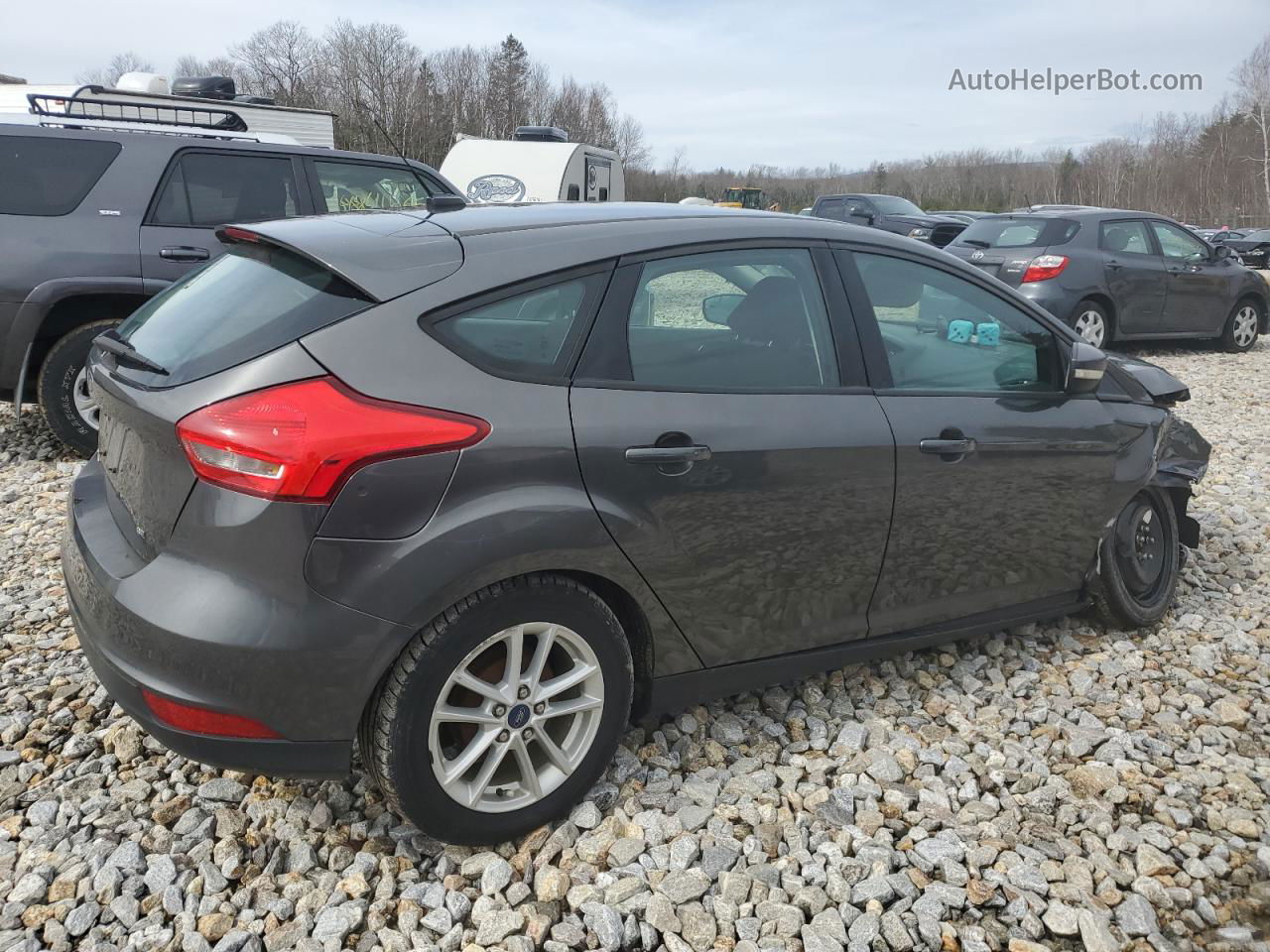 2015 Ford Focus Se Gray vin: 1FADP3K2XFL237573