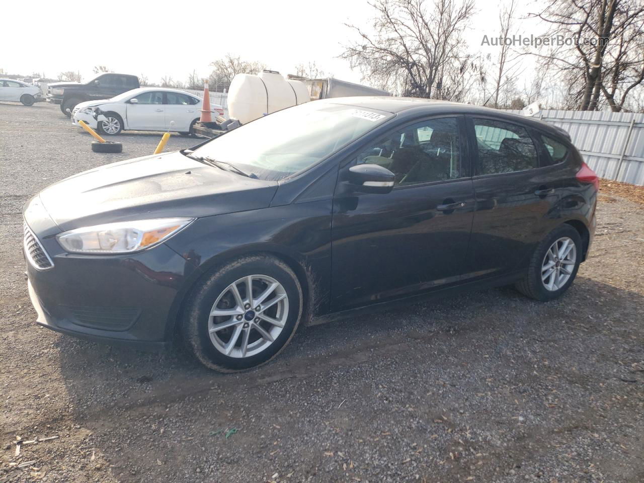 2015 Ford Focus Se Black vin: 1FADP3K2XFL351704