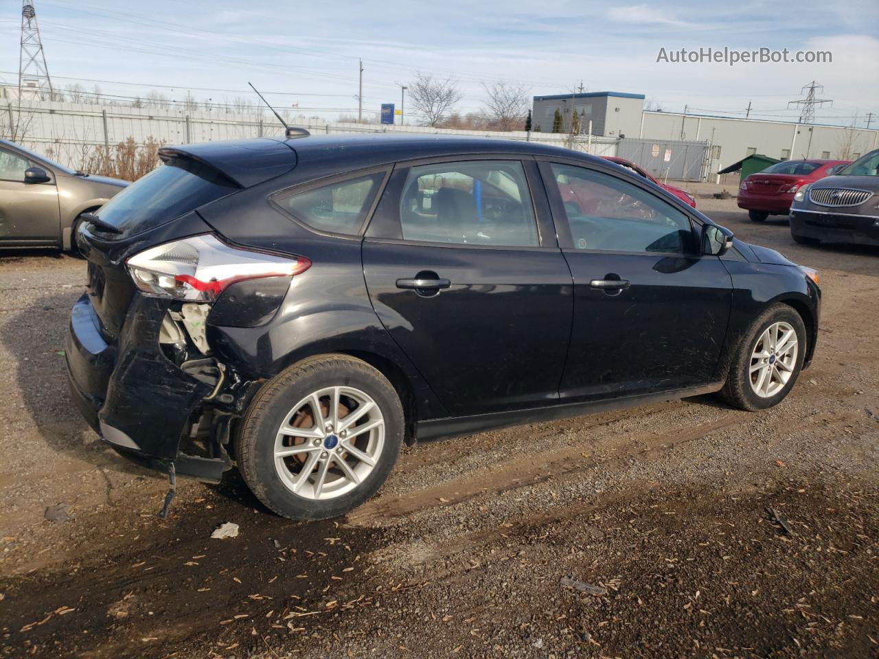 2015 Ford Focus Se Black vin: 1FADP3K2XFL351704