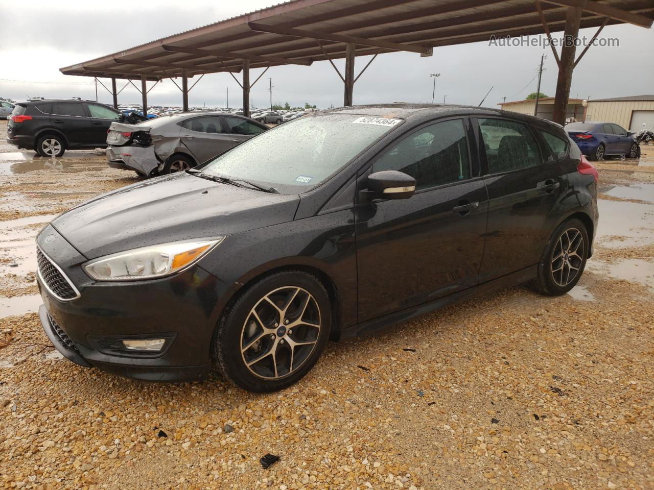 2015 Ford Focus Se Black vin: 1FADP3K2XFL384914