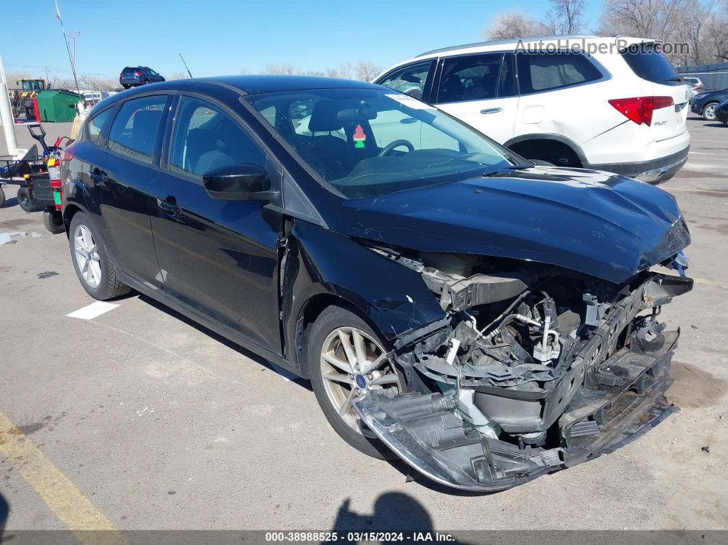 2018 Ford Focus Se Black vin: 1FADP3K2XJL283607