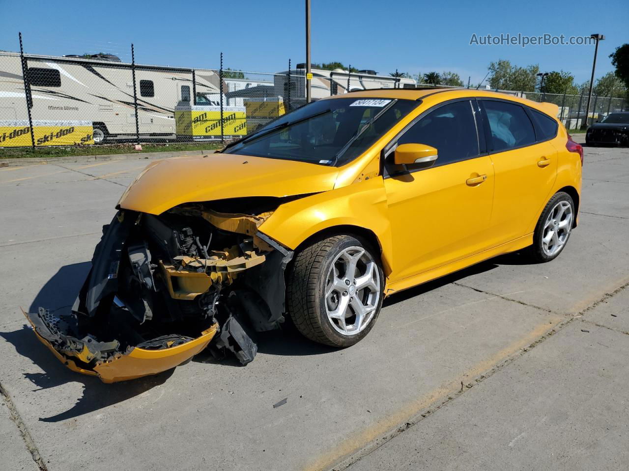 2013 Ford Focus St Yellow vin: 1FADP3L90DL233847